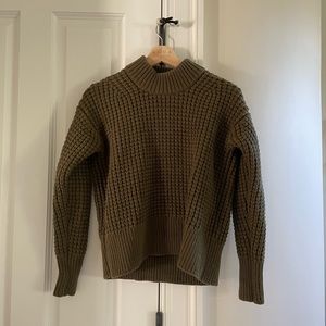 Everlane Green Mockneck Sweater: Size XS